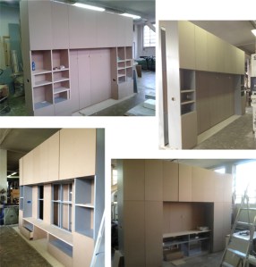 mobili in costruzione