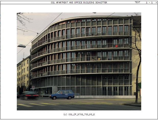 Apartment and Office Building Schwitter, Basel, Switzerland; Competition 1985, project 1985, realization 1987–1988