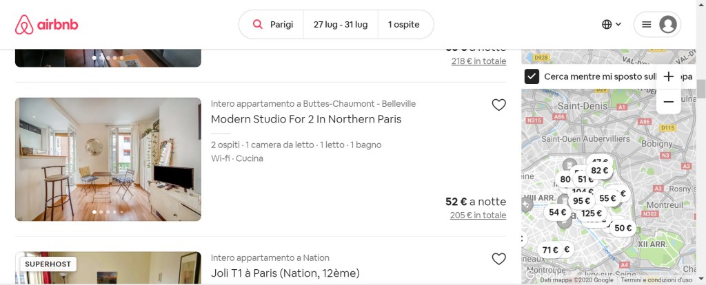 airbnb screen shot 1 (modern studio per 2 persone in paris)